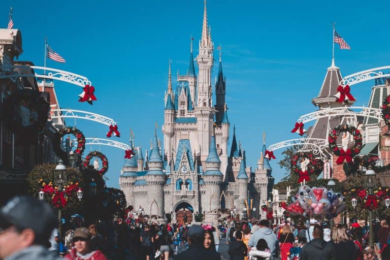 Disney Castle with Blue Skies