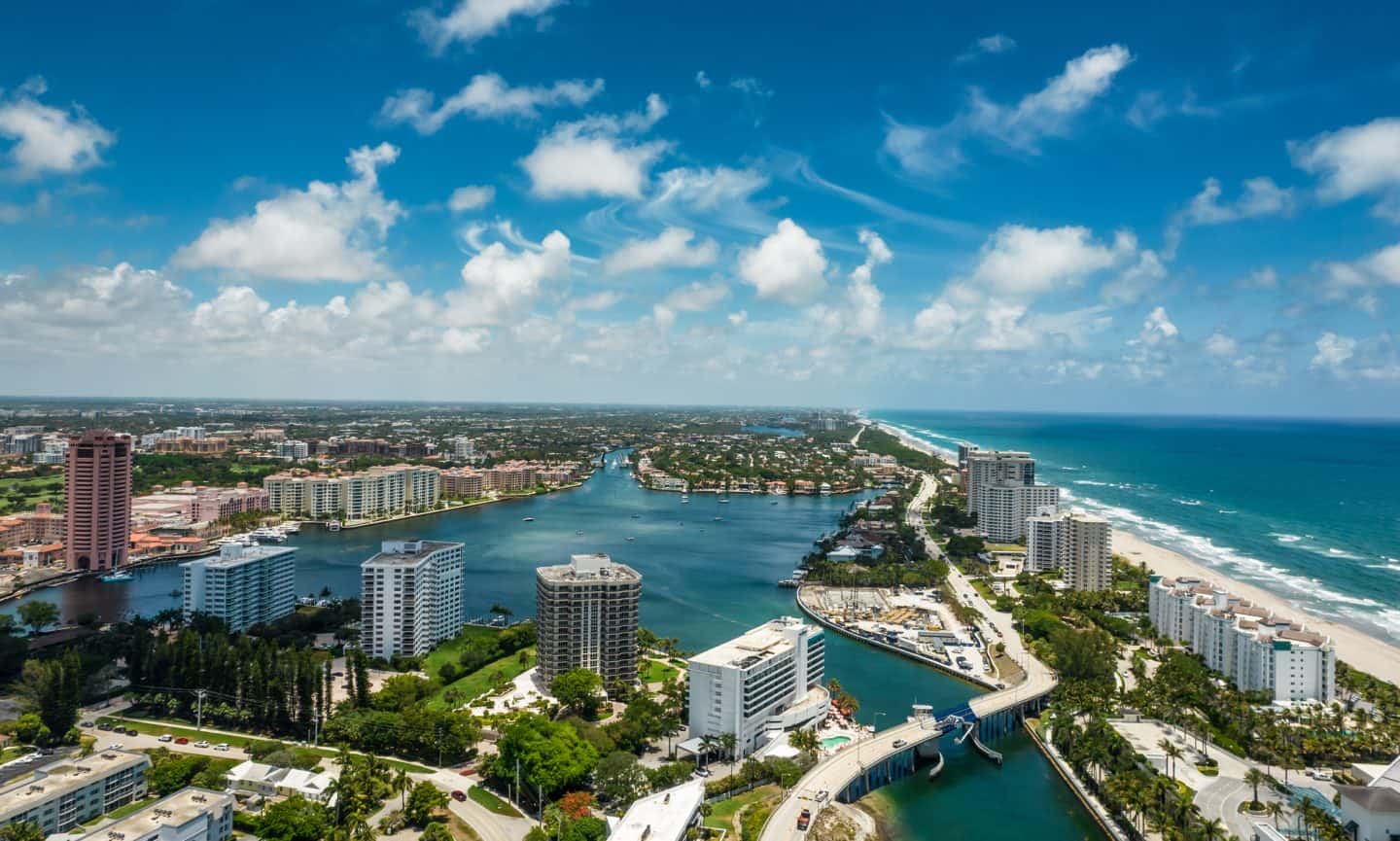 Boca Raton Florida aerial view