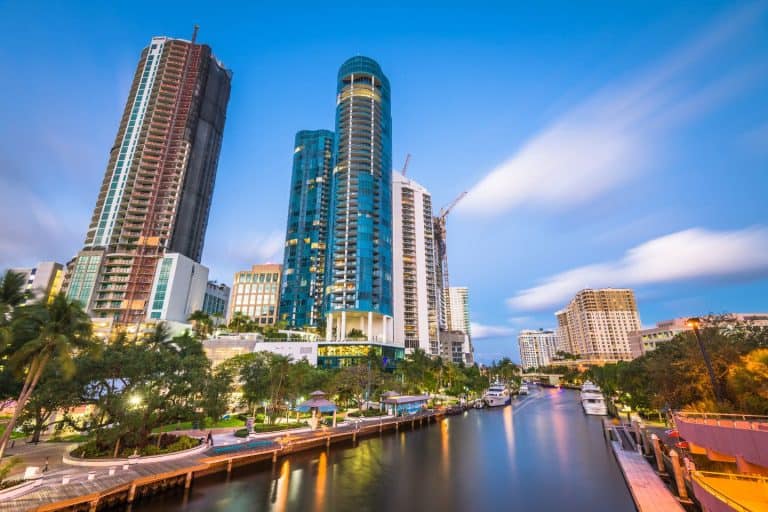 river view of Fort Lauderdale with downtown
